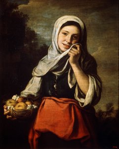Dziewczyna sprzedająca owoce, c1650-c1660 autorstwa Bartolomé Esteban Murillo
