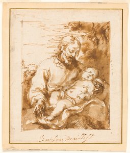 Święty Józef i śpiące Dzieciątko autorstwa Bartolomé Esteban Murillo