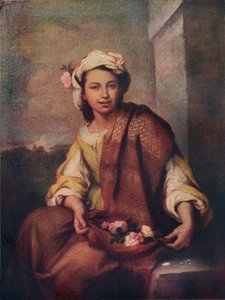 Dziewczyna z kwiatami, 1665-70 autorstwa Bartolomé Esteban Murillo