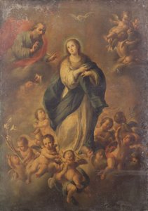 Wniebowzięcie (olej na płótnie) autorstwa Bartolome Esteban (follower of) Murillo