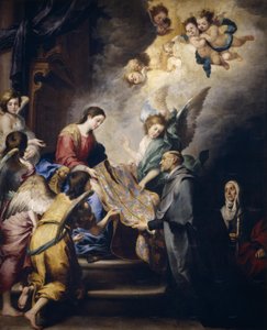 Objawienie się Dziewicy Świętemu Ildefonsowi, ok. 1655 (olej na płótnie) autorstwa Bartolomé Esteban Murillo