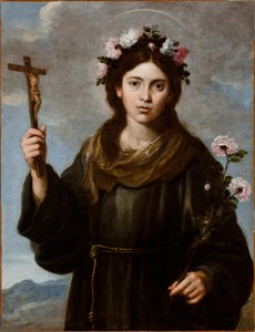 Św. Róża z Viterbo (1233-51) autorstwa Bartolome Esteban school of Murillo
