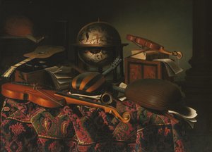 Martwa natura z instrumentami muzycznymi autorstwa Bartolomeo Bettera