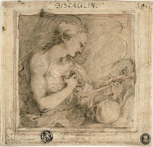 Maria Magdalena autorstwa Bartolomeo Biscaino