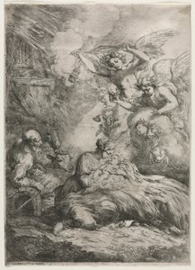Narodzenie Chrystusa. autorstwa Bartolomeo Biscaino