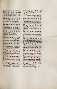 Mszał: Fl. 112: zawiera muzykę w ramach liturgii Niedzieli Palmowej, 1469. autorstwa Bartolomeo Caporali