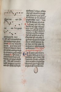 Mszał: Fl. 129: zawiera muzykę dla Hely Hely Lamy itp. w ramach Pasji wg św. Mateusza, 1469. autorstwa Bartolomeo Caporali