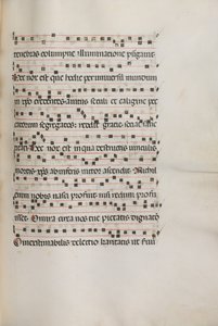 Mszał: Fl. 155: Muzyka na Exultet, 1469 autorstwa Bartolomeo Caporali