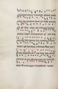 Mszał: Fl. 155v: Muzyka dla Exultet, 1469 autorstwa Bartolomeo Caporali