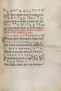 Mszał: Fl. 156: Muzyka na Exultet, 1469 autorstwa Bartolomeo Caporali