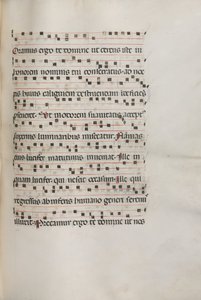 Mszał: Fl. 157: Muzyka na Exultet, 1469 autorstwa Bartolomeo Caporali