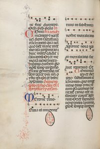 Mszał: Fl. 177v: Muzyka do różnych modlitw zwyczajnych, 1469. autorstwa Bartolomeo Caporali