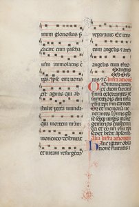 Mszał: Fl. 179v: Muzyka do różnych modlitw zwyczajnych, 1469. autorstwa Bartolomeo Caporali