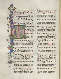 Mszał: Fl. 184v: Krzyż, Liście, 1469. autorstwa Bartolomeo Caporali