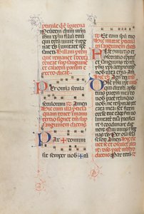 Mszał: Fl. 190v: Muzyka do różnych modlitw, 1469. autorstwa Bartolomeo Caporali