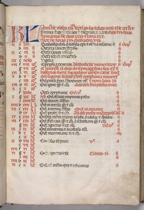 Mszał: Fl. 3r: Strona kalendarza stycznia, 1469. autorstwa Bartolomeo Caporali