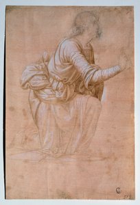 Zwiastowanie z Volterry (Anioł Zwiastowania z Volterry) Rysunek Fra Bartolomeo (zwany Bartolomeo della Porta) (1472-1517) Uffizi (Biura) Departament Grafiki i Rysunków Włochy