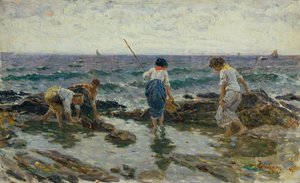W poszukiwaniu owoców morza (olej na płótnie) autorstwa Bartolomeo Giuliano