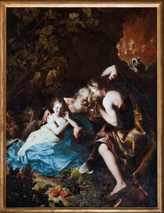 Loth et ses filles (Lot i jego córki) Obraz Bartolomeo Guidobono (1654-1709) 1694-1696 Musei di Strada Nuova Genes