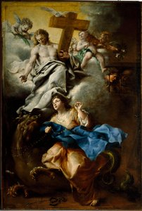 Ekstaza św. Małgorzaty z Cortony (Margherita da Cortona), franciszkański obraz Bartolomeo Guidobono (1654-1709) Genes, Musei di Strada Nuova (ex Palazzo Bianco)
