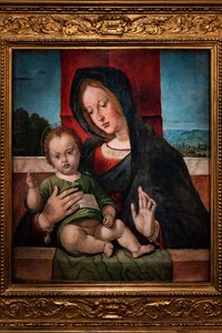 Madonna z Dzieciątkiem Jezus, ostatnia dekada XV wieku (olej na desce)