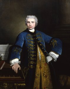 Portret piosenkarza Farinelli Carlo Broschi 1705-1782, 1734. autorstwa Bartolomeo Nazari