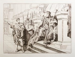 Appiusz Klaudiusz stawiający się przed Tigranesem, królem Armenii autorstwa Bartolomeo Pinelli
