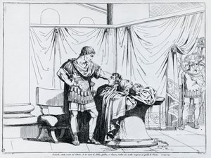 Śmierć Pizona, rycina Bartolomeo Pinelli (1781-1835), z Istoria dell