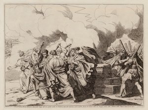 Śmierć Romulusa (akwaforta) autorstwa Bartolomeo Pinelli