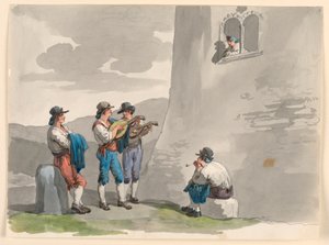 Rysunek, Serenada, 1807-08 autorstwa Bartolomeo Pinelli