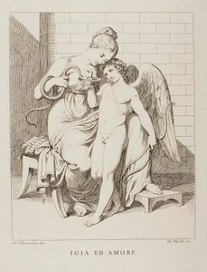 Hygieia i Kupidyn autorstwa Bartolomeo Pinelli