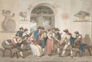 Wnętrze karczmy rzymskiej, 1817., 1817. autorstwa Bartolomeo Pinelli