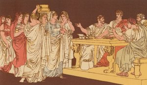 Rzymskie damy przynoszące swoje ozdoby autorstwa Bartolomeo Pinelli