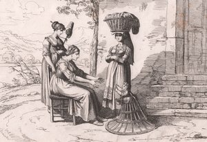 رومي ښځې په دودیزو جامو کې، د بارتولومیو پینیلي (رومپولي autorstwa Bartolomeo Pinelli
