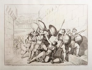 Tarpeia otwiera bramy miasta autorstwa Bartolomeo Pinelli