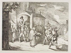 Rydwan ze zmarłym w San Lorenzo autorstwa Bartolomeo Pinelli