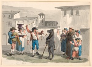 Tańczący niedźwiedź autorstwa Bartolomeo Pinelli