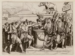 Przysięga Brutusa (akwaforta) autorstwa Bartolomeo Pinelli