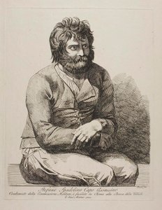 Stefano Spadolino, przywódca bandytów autorstwa Bartolomeo Pinelli