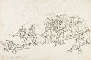 Napad na dyliżans autorstwa Bartolomeo Pinelli