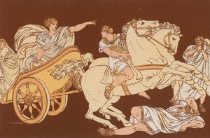 Tullia przejeżdżająca przez ciało ojca autorstwa Bartolomeo Pinelli