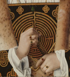 Portret mężczyzny, fragment jego rąk