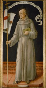 Święty Joannes z Capistrano, słynny kaznodzieja pokuty, wzywający do krucjat przeciwko Turkom i husytom ... autorstwa Bartolomeo Vivarini