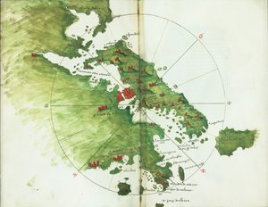 Wykres Negroponte, ok. 1485 r. (papier welinowy)