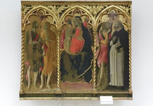 Madonna z Dzieciątkiem i świętymi Janem Chrzcicielem, Marią Magdaleną autorstwa Bartolomeo di Tommaso da Foligno