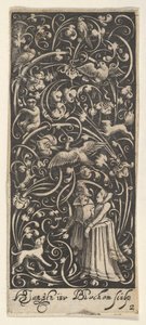 Pionowy panel z mężczyzną i kobietą, ca. 1631. autorstwa Bartolomeus van Lochom