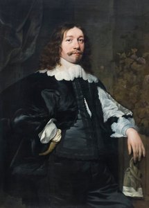 Portret mężczyzny w czerni trzymającego rękawicę autorstwa Bartolomeus van der Helst