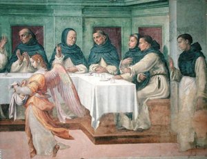 Ostatnia Wieczerza, z refektarza San Marco (fresk) (detal 43920) autorstwa Bartolommeo Sogliani