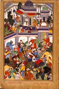 Akbar odwiedza sanktuarium Khwaj: Muin ad-Din Chishti w Ajmer, 1590