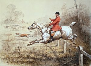 Przez płot (akwarela) autorstwa Basil J. Nightingale